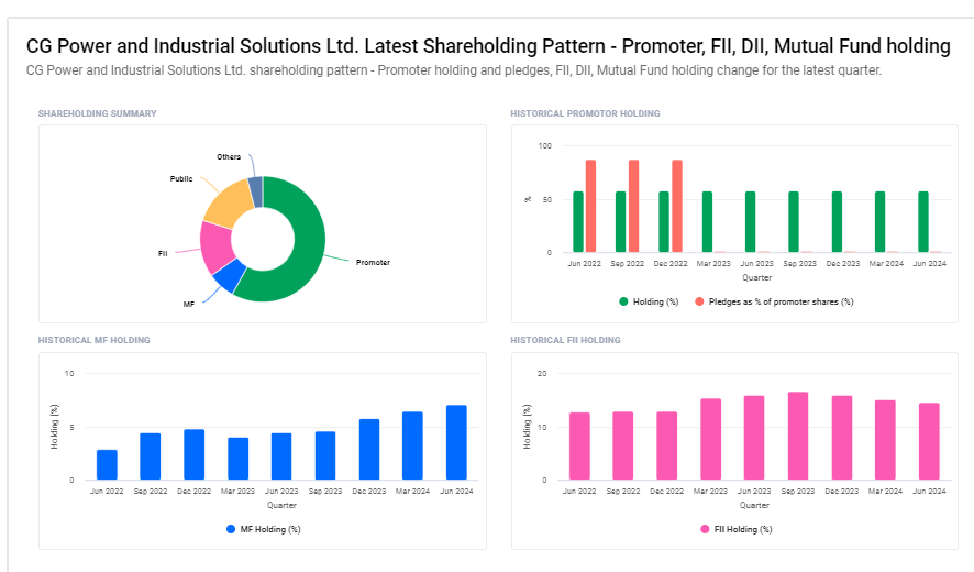 CG Power Ltd Shareholding Pattern 