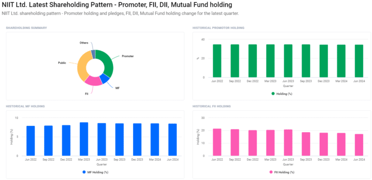 Shareholding Pattern For NIIT Ltd Share Price