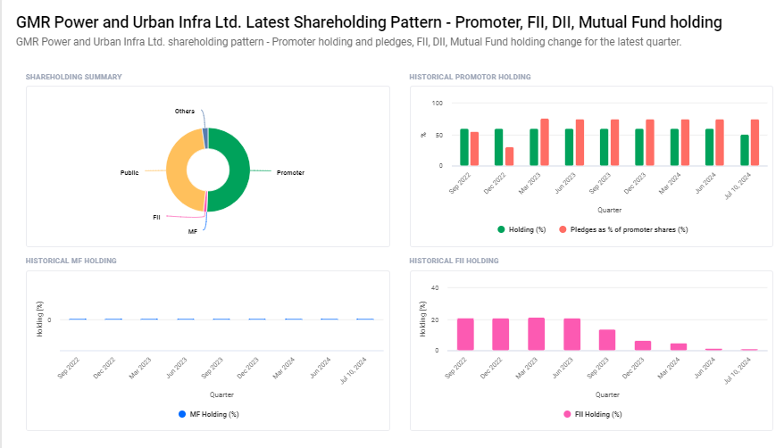 GMR Power and Urban Infra Ltd Shareholding Pattern