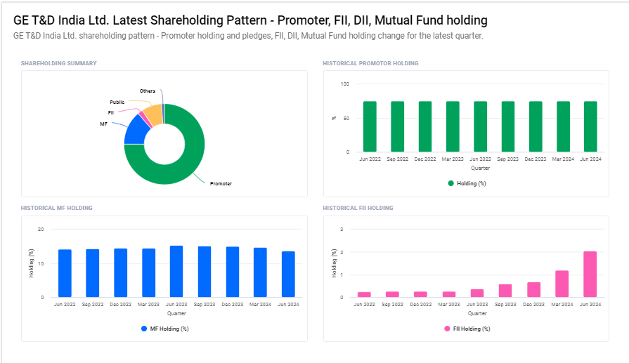 Ge T&D India Ltd Shareholding Pattern