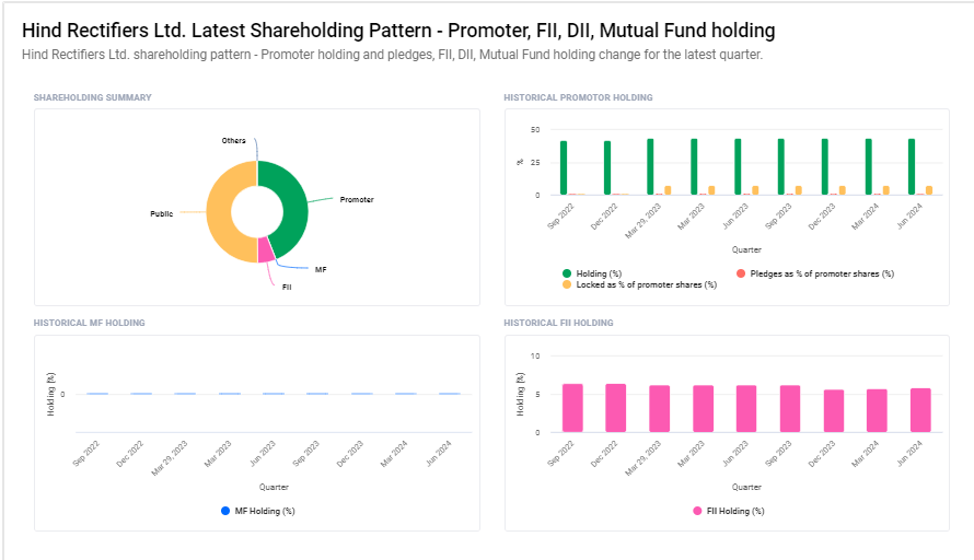 Hind Rectifier Ltd Shareholding Pattern