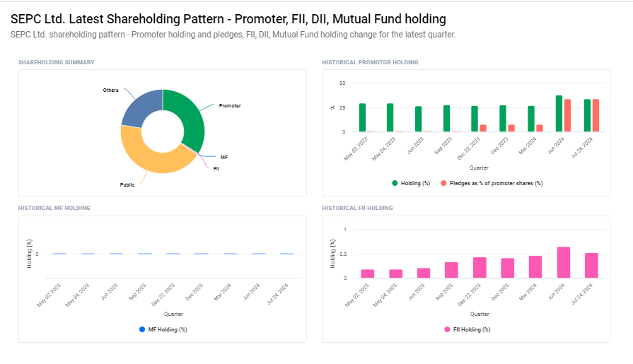 SEPC Ltd Shareholding Pattern