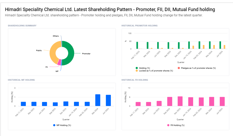 Himadri Speciality Chemical Ltd Shareholding Pattern