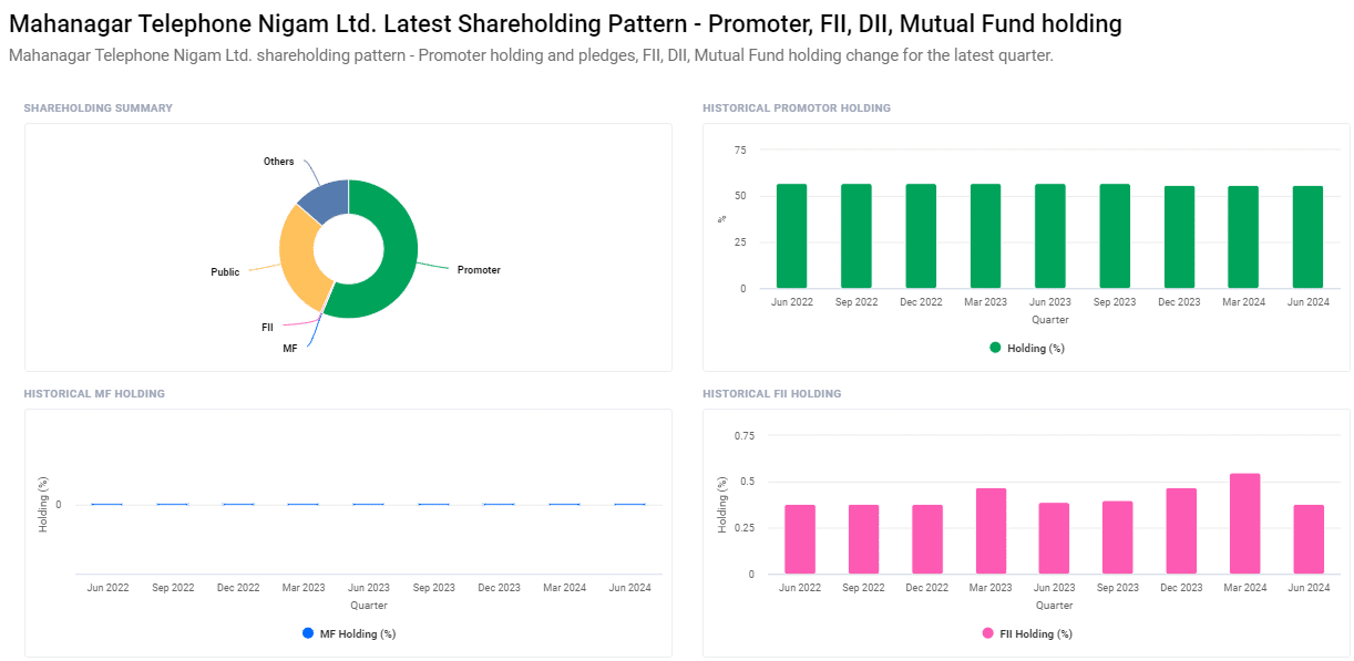 Shareholding Pattern For Mtnl Share Price