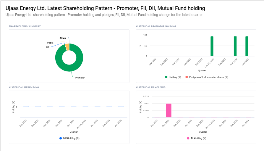 Ujaas Energy Ltd Shareholding Pattern